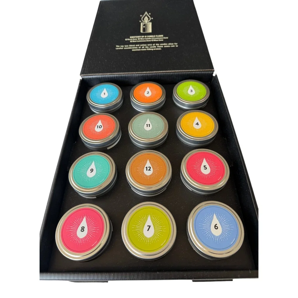 Trader Joe's - 12 Days of Scented (2.5 Oz) Candles - New In Box Gift Fun Scents